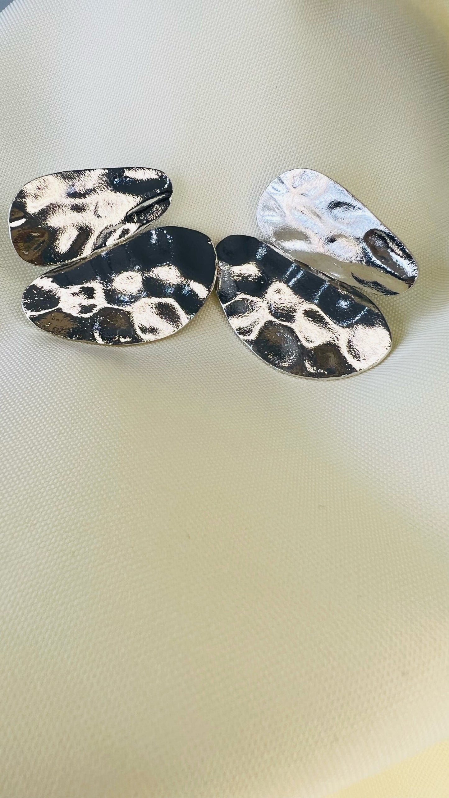 Brinco Forma Sobre Forma Prata (Igual dois tons)